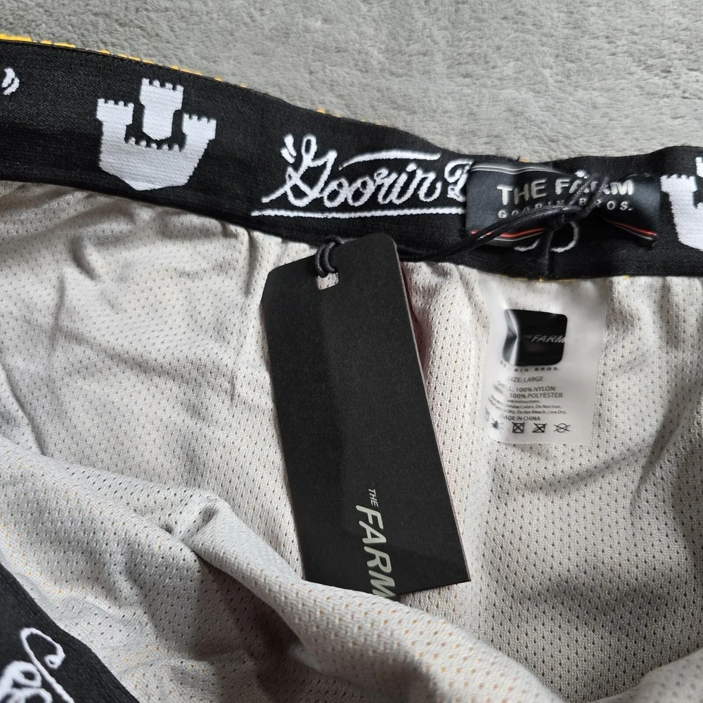 NWT Goorin Bros Gorilla Water Monkey Swim Trunks Shorts Mens L The Farm Yellow